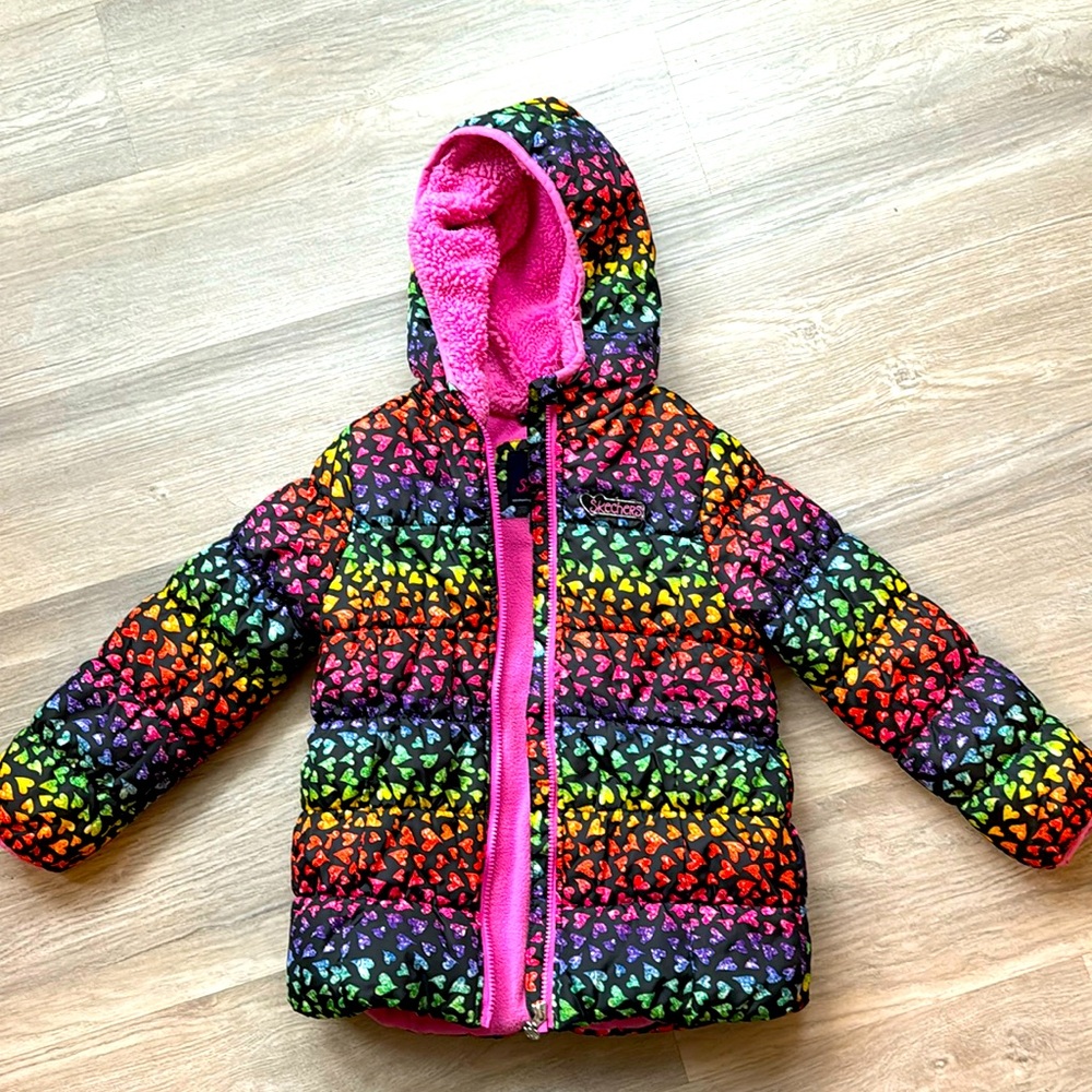Beautiful cozy girl colorful Skechers Jacket!